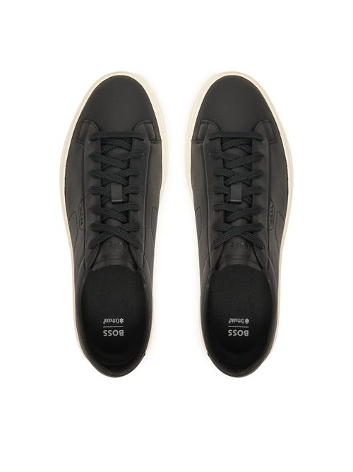 Sneakers low-top in pelle martellata con logo goffrato BOSS | KIERAN_TENN001-50557866